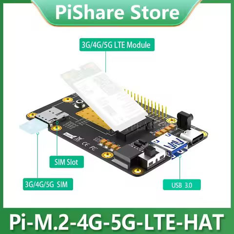 Raspberry Pi M.2 4G/5G & LTE HAT GSM/GPRS/EDGE Module For amsung ARTIK /Rock64 /Asus Tinker /Latte P