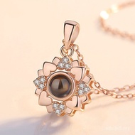 Sun Language Sterling Silver s925 Projection Clavicle Chain Birthday Gift Cross-Border 100 Types I L