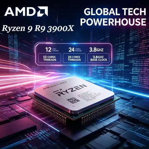 AMD Ryzen 9 3900X R9 3900X 12 Core 24 Thread for 3D Rendering Video Editing Live Streaming AM4 Deskt