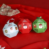 Creative Oval Christmas Eve Christmas Little Candy Packaging Box Gift Color Box Baking Small Sugar Box Paper Box
