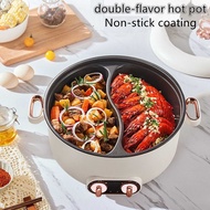 220V Electric Hot Pot Multicooker Household Non-stick Cooking Machine Frying Pan Pot 5L Double-flavo