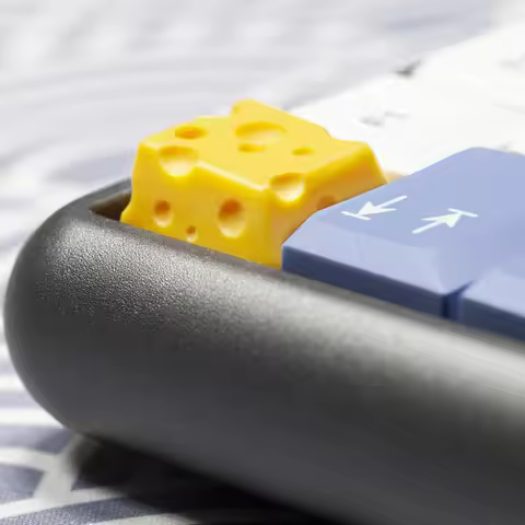 Cheese Resin Artisan Keycap Low Profile Keycap for Low Profile MX Stem Mechanical Keyboard Handmade 