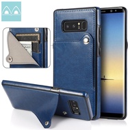 สำหรับSamsung Galaxy Note 8/หมายเหตุ9/หมายเหตุ10/หมายเหตุ10 Plusเจ้าของบัตรPUหนังKickstandแม่เหล็กกันกระแทกเคสโทรศัพท์