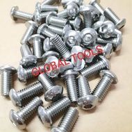 button L ss m8 x 15 button head stainless 304 baut payung L 8 x 15 THE