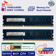 SK hynix 16gb 8gb 1333mhz ddr3 memory desktop Dual Channel udimm pc3 10600 1.5v RAM