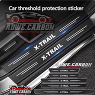 5pcs Carbon Fiber Door Stickers sillplate for Nissan X-Trail Xtrail T30 T31 T32 2002-2021 accessorie