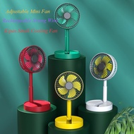 2022NEW Adjustable Mini Fan Kipas Small Cooling Handy Desk Home Office Table Battery USB Rechargeabl