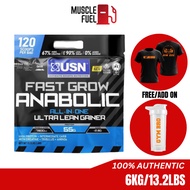 USN Fast Grow Anabolic Lean Weight Gainer Mass Protein Halal Mass Susu Protein Mass Gainer (6Kg)
