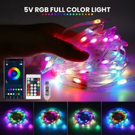 LAMPU LED STRING RUNNING RGB 10M 5V REMOTE DAN BLUETOOTH CONTROLLER / LAMPU LED SENSOR MUSIK