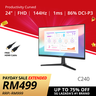 PRISM+ C240 24 144Hz 1500R Curved Productivity Monitor Gaming Monitor [1920 x 1080]