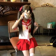 High qualityWanita jk Basic Style sailor uniform Set JK High school uniform skirt