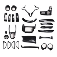 For Honda Fit 2008 2009 2010 2011 2012 2013 GE8 Accessories Carbon Fiber Style Interior Stickers ABS