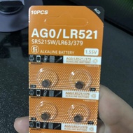 AG0 Button Battery SR521 Watch Battery 1.5V Toy Remote Control LR521/379 Original Quartz Watch Batte