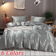 Duvet Cover Set Silky Soft Microfiber Solid Colors Bedding Set with Pillow Shams Single/Double/Full/