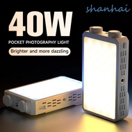 SHANHAI Mini LED Video Lamp, 2800-9000K 4400mAh Battery RGB LED Camera Light, Compact CRI/TLCI 90+ F