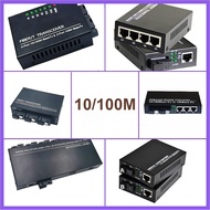 10/100M Ethernet switch Fiber Optical Media Converter Single Mode 1F1E 1F2E 1F4E 2F3E 2F4E 3F2E 4F4E