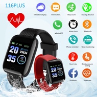 116 Plus Smart Watch Blood Pressure Heart Rate Monitor Waterproof Fitness Tracker Watch Smart Band 1.3 Inch Tft Color Screen