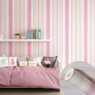168 shop Pink stripes self-adhesive PVC wallpaper 10m*45cm