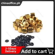 10Pcs printhead damper connector Copper Nut with rubber O ring 3*2mm 4*3mm for Epson /Roland/Mutoh/M