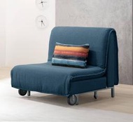 【生活家傢俱】HT-13-2：藍色布單人沙發床【台中家具】單人沙發 布沙發 單人床墊 單人椅 布套可拆洗 附抱枕