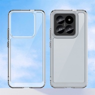 เคสซิลิโคนใสหลากสีสำหรับ Xiaomi 14T 14 Pro Ultra 14Ultra 14TPro Mi14 5G เคสโทรศัพท์เสี่ยวหมี่โทรศัพท