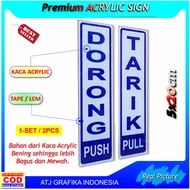 Acrylic Display push pull push instruction open close door acrylic door shop office home