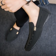 Men Men Shoes Social Guy Casual Shoes Lazy Shoes Striped Peas Shoes Men Men Plus Size