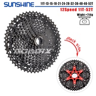 SUNSHINE MTB Cassette 8/9/10/11/12 Speed 40/42/46/50/52T Black K7 Cassette Sprocket for SHIMANO HG S