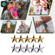 1F 5-pointed Star Badge Metal Badge Lapel Pin Brooch for 4th of July Memorial Day