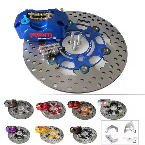 220mm Brake 70mm Disc Rotor 3 Hole Caliper Set RPM 4 piston Brake Caliper Radil mounting for Yamaha 