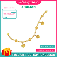 [BT5024] Rantai Tangan LOVE ZHULIAN Gold Plated Bracelet Jewellery Emas Saduran Barang Kemas
