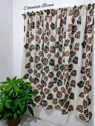 ✨ Big Leaves Design Curtain (COlindale)Door 6.8ft/Window 5.8ft/Lababo/Valance /suksukan/GEENA CURTAI