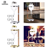 SONONIA Japanese Cold Sake Decanter Sake Pot Dispenser Transparent Drip Type Cups for Party Warmer o