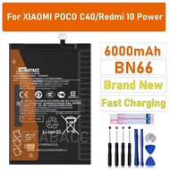 2025 Years BN66 Replacement Battery BN66 For Xiaomi Mi POCO C40 Rechargeable Phone Battery 6000mAh+F