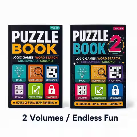 Puzzle Book-Logic Games, World Search,CROSSWORD,SUDOKU Puzzle Books—Logic, Brain-Training Teenager C
