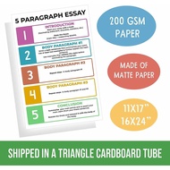 Lyonidas 5 Paragraph Essay Posters English Classroom Class Decor Writing Reading Poster High School 