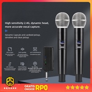 Fradical Microphone Karaoke Handheld Wireless Rechargeable 2.4GHz 2PCS - FDR24 Original 99 Square