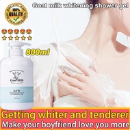 whitening body wash EXGYAN Goat milk Body Wash Long Lasting Whitening Nicotinamide Shower Gel Smoothing Skin 800ml山羊奶沐浴露