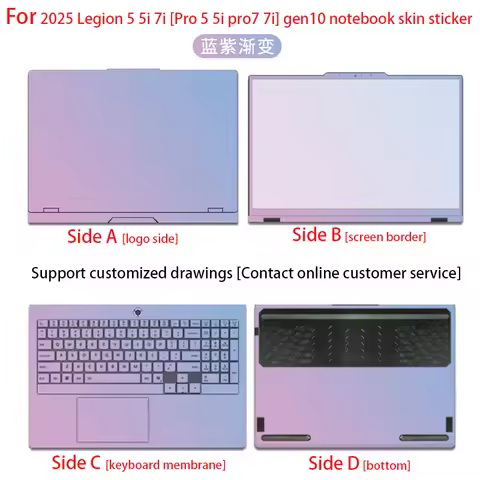 For 2025 Legion 5 5i (15' Gen 10) Laptop Skin Sticker 15IRX10/15IAX10 Computer Vinyl Sticker legion 