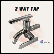 'Enmex' Kepala Paip Air 2 Way/ Pancur Air Cabang 2 / 1/2" 2 Way Tap ( Outdoor, Garden , Bathroom, Wa