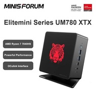 現貨 Minsforum UM780 XTX AMD Ryzen 7 7840HS迷你桌上電腦dual2.5G Ethernet DDR5雙通道SSD Pcie 4.0*2 Wi-Fi 6E,Blue