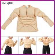[yminjfbl] Kids Muscle Shirt Costume 3D Funny Body Builder Clothes for Cosplay Party Events