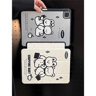 INS Creative splash-ink Cartoon Bear Rabbit For IPad10.2 Shell Ipad10th Acrylic Cover Mini6 Case Ipad Air2 Cover Air5 Anti-fall Case Pro11/ipad12.9 Anti-bending Cover Ipad8th Shell