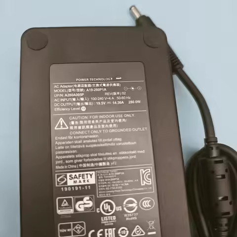 Genuine 280W ADP-280 DB B AC Adapter 19.5V 14.36A for Predator Helios 300 PH315 Gaming Laptop Charge