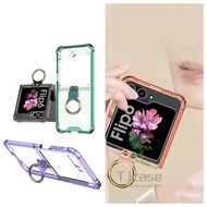 Gasbag Ring Holder Bracket Case Cover Samsung Galaxy Z Flip 6 Z Flip 5 Z Flip 4 Z Flip 3 Transparent