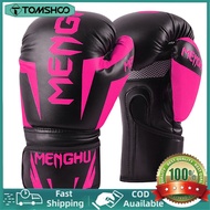 【COD / Authentic】TOMSHOO Boxing Gloves Kick Boxing Muay Thai Punching Training Bag Gloves Outdoor Sports Mittens Boxing Practice Equipment for Punch Bag Sack Boxing Pads for Men and Women 12oz