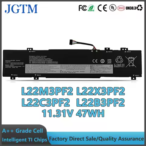 L22M3PF2 L22X3PF2 L22C3PF2 L22B3PF2 11.31V 47Wh Laptop Battery for Lenovo V14 V15 G4 AMN Ideapad Sli