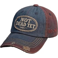 Not Dead Yet DD-214 Cap, Veterans Casual Hat, Black Humor Embroidered Badge, Vintage Dark Humor Embr