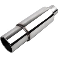 Vechkom 2.5 Inch (63MM) Inlet Exhaust Muffler Exhaust Silencer Resonator with Stainless Steel Muffle