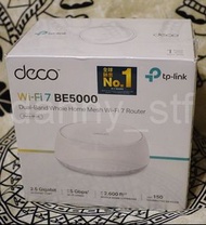 極速強覆蓋之選👍🏻全新未開封 港行 TP-Link Deco BE25 BE5000 雙頻 Mesh WiFi 7 路由器 Router (1件裝) 有保養至2028年10月 媲美 ASUS